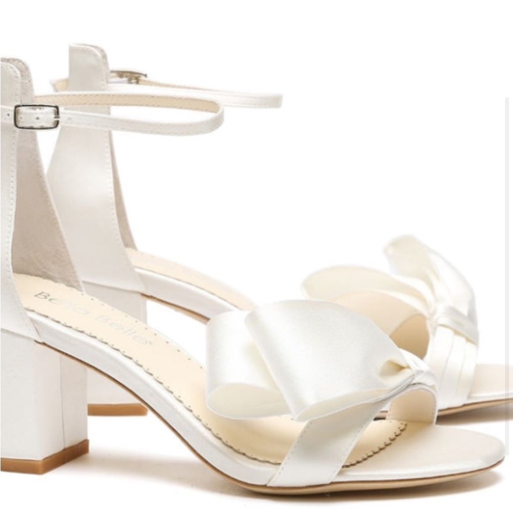 Bella Belle ZOYA ivory block heel 2.5 in